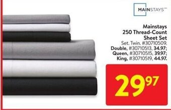 Walmart Mainstays 250 Thread-Count Sheet Set offer