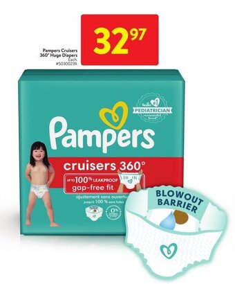 Walmart Pampers Cruisers 360° Huge Diapers offer