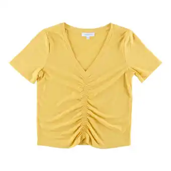 Giant Tiger Mystyle women's quest solid front ruched tee offer