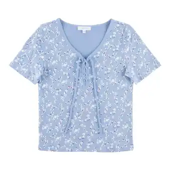 Giant Tiger Mystyle women's street smart all-over print rib lace up tee offer