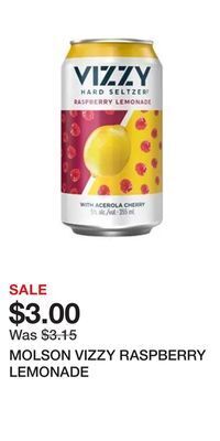 The Beer Store Molson vizzy raspberry lemonade offer