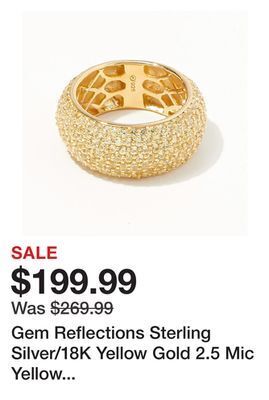 TSC Stores Gem reflections sterling silver/18k yellow gold 2.5 mic yellow sapphire ring offer