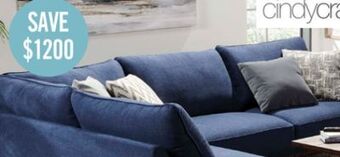 The Brick Gena 2-piece linen-look fabric left-facing sectional - midnight offer