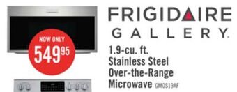 The Brick Frigidaire gallery 1.9 cu. ft. over-the-range microwave with sensor cook - gmos1964af offer