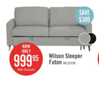 The Brick Wilson linen-look fabric sleeper sofa - solis grey offer