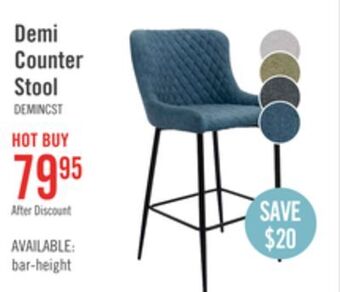 The Brick Demi counter-height stool - navy offer
