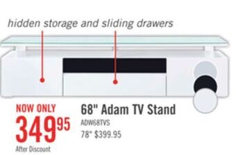 The Brick Adam 68 tv stand - white offer
