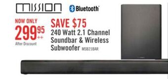 The Brick Mission soundbar with wireless subwoofer - msb21 offer