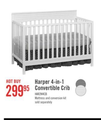 The Brick Harper 4-in-1 convertible crib - snow white offer