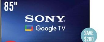The Brick Sony 85 x77l 4k hdr led google tv offer