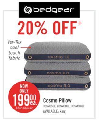 The Brick Bedgear cosmo 1.0 pillow - stomach sleeper offer