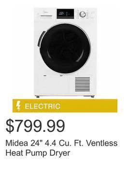 Costco Midea 24 4.4 cu. ft. ventless heat pump dryer offer
