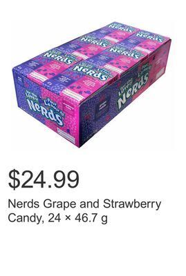 Costco Nerds grape and strawberry candy, 24 × 46.7 g offer