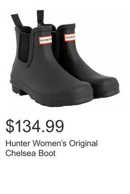 Costco Hunter women's original chelsea boot offer