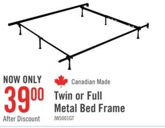 The Brick Twin/full metal glider bed frame offer