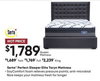 Sleep Country Serta perfect sleeper elite taryn mattress offer