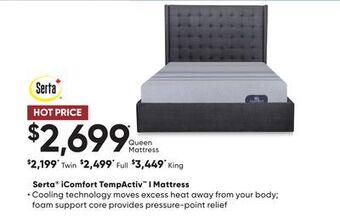 Sleep Country Serta icomfort tempactiv i mattress offer