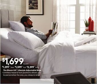 Sleep Country The bloom lift lifestyle adjustable base offer
