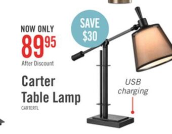The Brick Carter desk/task lamp with usb port offer