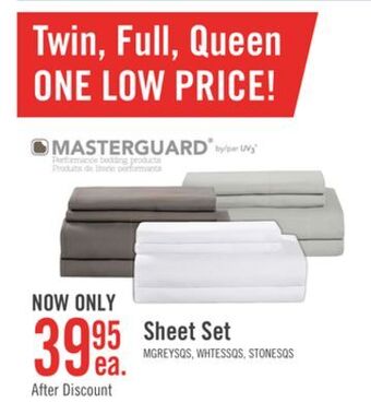 The Brick Masterguard ultra advanced 4-piece queen sheet set - grey offer