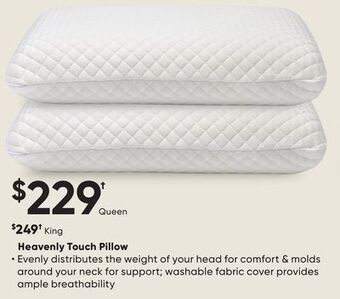 Sleep Country Heavenly touch pillow offer