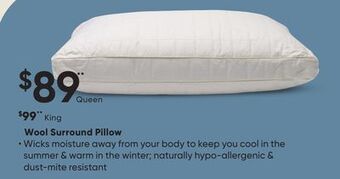 Sleep Country Wool surround pillow offer