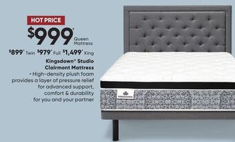 Sleep Country Kingsdown studio clairmont mattress offer