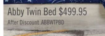 The Brick Abby twin panel bed offer