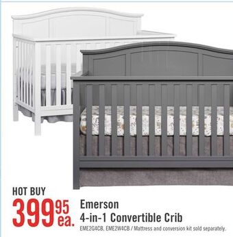 The Brick Emerson 4-in-1 convertible crib - dove grey offer