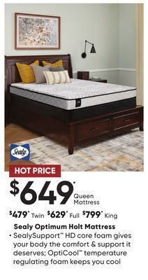 Sleep Country Sealy optimum holt mattress offer