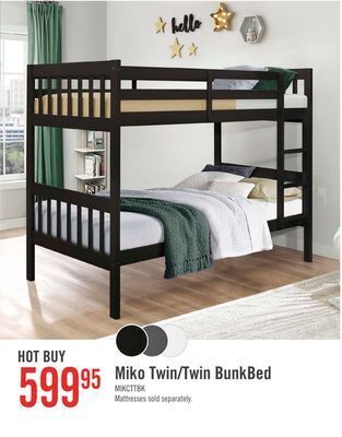 The Brick Miko twin open panel bunk bed espresso offer