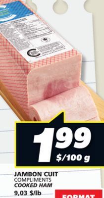 IGA Compliments cooked ham offer