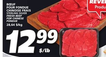 IGA Sterling silver fresh beef for chinese fondue offer