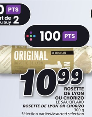 IGA Rosette de lyon or chorizo offer