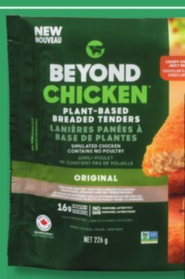 IGA Beyond meat frozen plant-based breaded tenders, ground or sausages offer