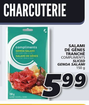 IGA Sliced genoa salami offer