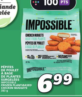 IGA Impossible frozen plant-based chicken nuggets offer
