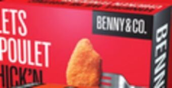 IGA Benny & co frozen chicken wings, chicken breast tenders or nuggets or veggie bites or fillets offer