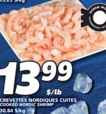 IGA Cooked nordic shrimp offer
