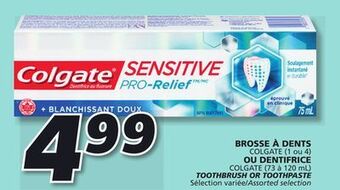 IGA Colgate (73 a 120 ml) toothbrush or toothpaste offer