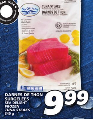 IGA Sea delight frozen tuna steaks offer