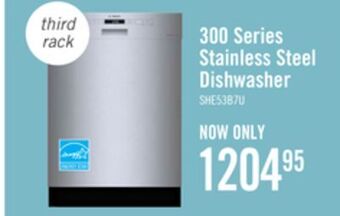The Brick Bosch 300 series 24 dishwasher with third rack - she53b75uc offer