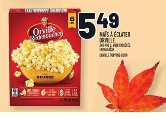 Metro Maïs à éclater orville | orville popping corn offer