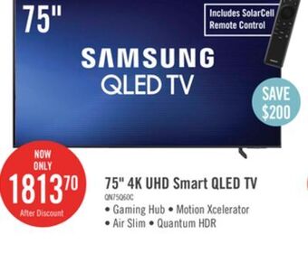 The Brick Samsung 75 q60c 4k qled tv offer