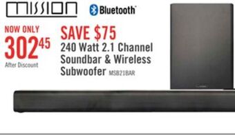 The Brick Mission soundbar with wireless subwoofer - msb21 offer