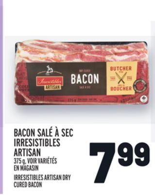 Metro Bacon salé à sec irresistibles artisan | irresistibles artisan dry cured bacon offer