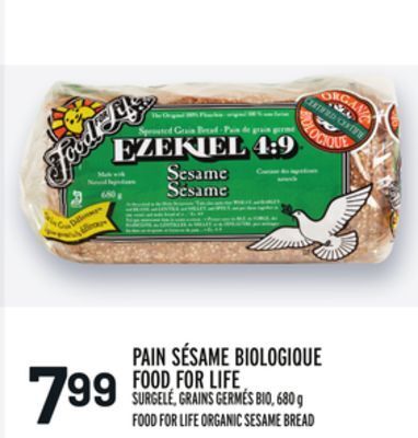 Metro Pain sésame biologique food for life | food for life organic sesame bread offer
