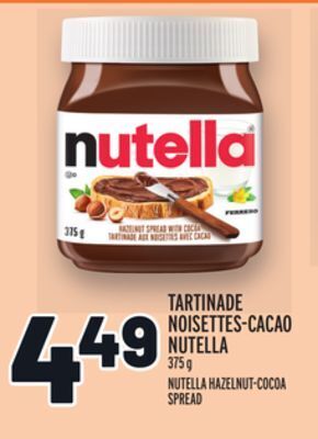 Metro Tartinade noisettes-cacao nutella | nutella hazelnut-cocoa spread offer