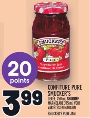 Metro Confiture pure smucker's | smucker's pure jam offer