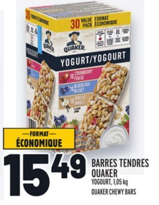 Metro Barres tendres quaker | quaker chewy bars offer